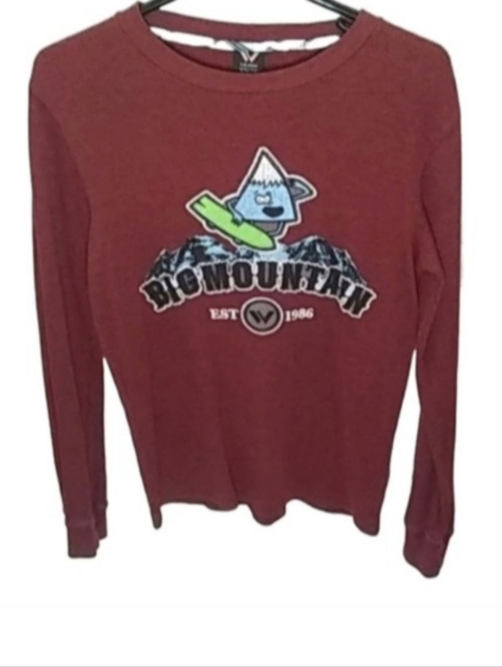 SHAUN WHITE Boys Long Sleeve Graphic Ribbed Sweater | EUC | Burgundy